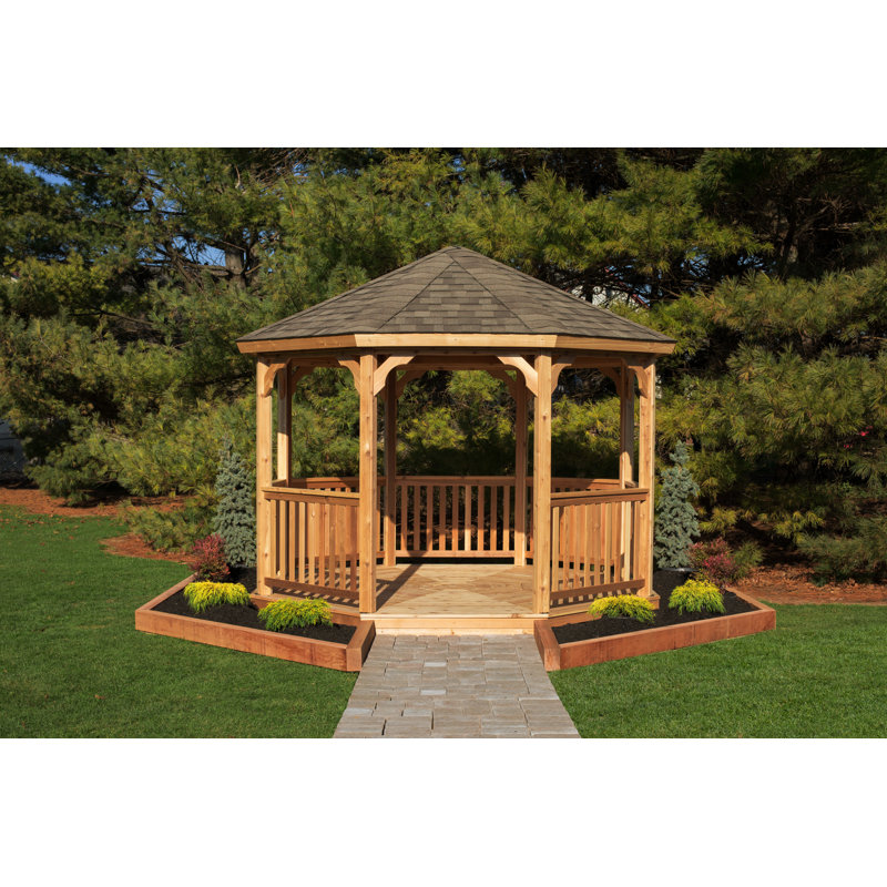 YardCraft 12 Ft. W x 12 Ft. D Solid Wood Patio Gazebo Wayfair.ca